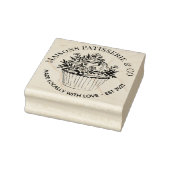 Elegant Hand Drawn Floral Cupcake Bakery Business Rubberstempel (Stempel)