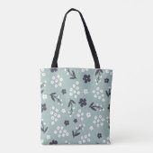 Elegant Hand-Drawn Floral Illustration Tote Bag (Achterkant)