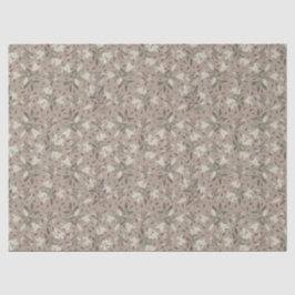Elegant hand-Drawn Floral Lily Neutral Brown Tissuepapier
