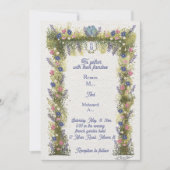 Elegant Hand-Drawn Floral Wedding Invitation  Kaart (Voorkant)