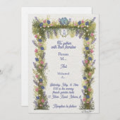 Elegant Hand-Drawn Floral Wedding Invitation  Kaart (Voorkant / Achterkant)