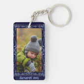 Elegant Hand Drawn Frame Custom Image Sleutelhanger (achterkant)