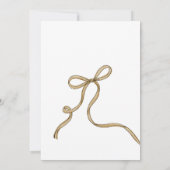 Elegant hand Drawn Gold Bow Grad Photo Graduation Aankondiging (Achterkant)