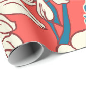 Elegant hand getekend Floral patroon, tuinbloemen. Cadeaupapier (Rol Hoek)