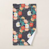 Elegant hand getrokken bloemen en confettiontwerp bad handdoek (Handdoek)