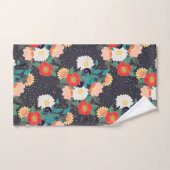 Elegant hand getrokken bloemen en confettiontwerp bad handdoek (Handdoek)