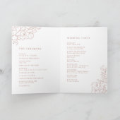 Elegant hand getrokken florale terracotta bruiloft programma (Binnen)