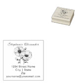Elegant hand getrokken papavers, aangepast rubbers rubberstempel (Gestempeld)