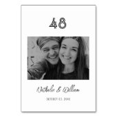 Elegant Hand-Lettered Couple's Naam Foto Kaart (Voorkant)