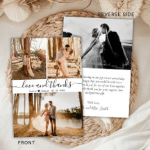 Elegant Hand Lettered Wedding 3 Foto Collage