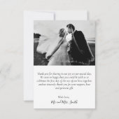 Elegant Hand Lettered Wedding Foto Hartelijk dank Bedankkaart (Achterkant)