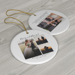 Elegant hand-Lettered Wedding Foto Hartelijk dank Keramisch Ornament<br><div class="desc">Een fantastische en doordachte manier om je vrienden,  familie en medewerkers te bedanken die op je trouwdag opkwamen met deze moderne foto: dank je ornament met een script met het gouden effect met de hand met het schrift 'dank je' Foto's aan de voorkant en aan de achterkant</div>