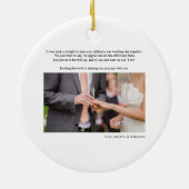 Elegant hand-Lettered Wedding Foto Hartelijk dank Keramisch Ornament (Achterkant)