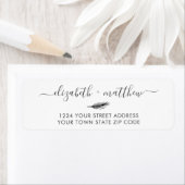 Elegant Hand Lettered Wedding Return Address Label (Insitu)