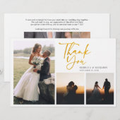 Elegant hand-Letterige bruiloft foto's Dank je wel Briefpapier (Voorkant / Achterkant)