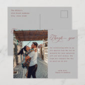 Elegant Hand Lettering Modern Wedding Foto Postca Briefkaart (Voorkant / Achterkant)