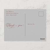 Elegant Hand Lettering Modern Wedding Foto Postca Briefkaart (Achterkant)