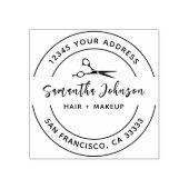 Elegant Hand Lettering Salon Rubber Stempel (Afrduk)