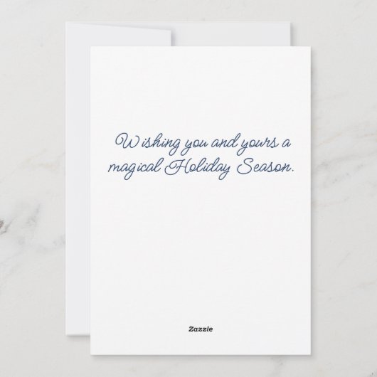 Elegant Hand & Ornament Holiday Card Feestdagenkaart (Achterkant)