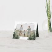 Elegant Hand-painted Pine Tree Photo Christmas Feestdagen Kaart (Voorkant)