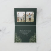 Elegant Hand-painted Pine Tree Photo Christmas Feestdagen Kaart (Binnen)