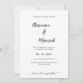 Elegant hand Schriftelijk script foto QR Code Wedd Kaart (Voorkant)