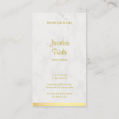 Elegant hand Script Name Gold Marble Modern Visitekaartje (Achterkant)
