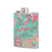 Elegant hand waterverf veer floraal heupfles (Links)