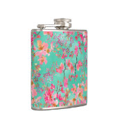 Elegant hand waterverf veer floraal heupfles (Rechts)