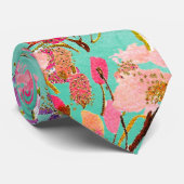Elegant hand waterverf veer floraal stropdas (Opgerold)