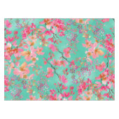 Elegant hand waterverf veer floraal tafelkleed (Voorkant (Horizontaal))