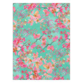 Elegant hand waterverf veer floraal tafelkleed (Voorkant)