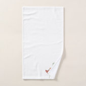 Elegant Handbeschilderd Rode papaver Monogram Inho Bad Handdoek (Handdoek)