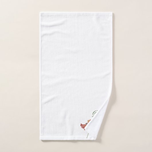 Elegant Handbeschilderd Rode papaver Monogram Inho Bad Handdoek (Handdoek)