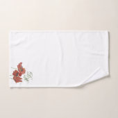 Elegant Handbeschilderd Rode papaver Monogram Inho Bad Handdoek (Handdoek)