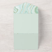 elegant handbeschilderd vloeibare marmer met gli all in one uitnodiging (Buitenkant)