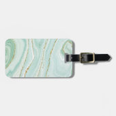 elegant handbeschilderd vloeibare marmer met gli bagagelabel (Voorkant horizontaal)