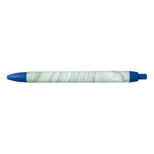 elegant handbeschilderd vloeibare marmer met gli blauwe inkt pen