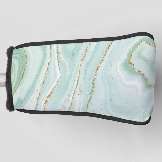 elegant handbeschilderd vloeibare marmer met gli golfheadcover (Voorkant)