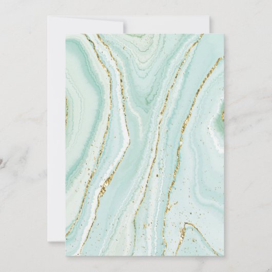 elegant handbeschilderd vloeibare marmer met gli kaart (Voorkant)