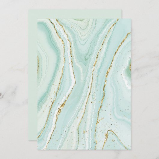 elegant handbeschilderd vloeibare marmer met gli kaart (Voorkant / Achterkant)