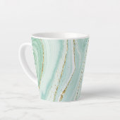 elegant handbeschilderd vloeibare marmer met gli latte mok (Linkerhoek)