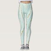 elegant handbeschilderd vloeibare marmer met gli leggings (Voorkant)