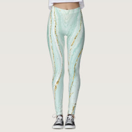elegant handbeschilderd vloeibare marmer met gli leggings