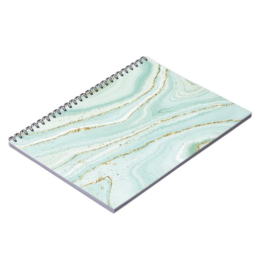 elegant handbeschilderd vloeibare marmer met gli notitieboek (Linkerzijde)