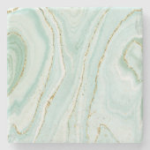 elegant handbeschilderd vloeibare marmer met gli stenen onderzetter (Voorkant)