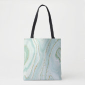 elegant handbeschilderd vloeibare marmer met gli tote bag (Voorkant)