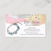 Elegant handgemaakt juwelen en kralen visitekaartje (Achterkant)