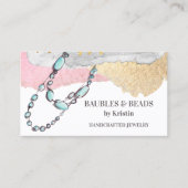 Elegant handgemaakt juwelen en kralen visitekaartje (Voorkant)
