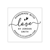 Elegant handgemaakt met liefde door jouw naam rubberstempel (Afrduk)